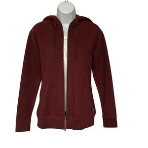 Sitka Hoodie Full Zipper Kangaroo Pocket Size XS Burgundy Red 100% Cotton Canada